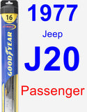 Passenger Wiper Blade for 1977 Jeep J20 - Hybrid