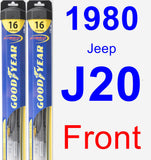 Front Wiper Blade Pack for 1980 Jeep J20 - Hybrid