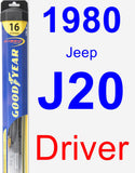 Driver Wiper Blade for 1980 Jeep J20 - Hybrid