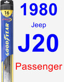 Passenger Wiper Blade for 1980 Jeep J20 - Hybrid