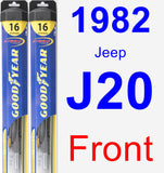 Front Wiper Blade Pack for 1982 Jeep J20 - Hybrid