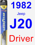 Driver Wiper Blade for 1982 Jeep J20 - Hybrid