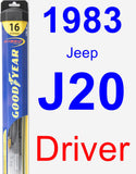 Driver Wiper Blade for 1983 Jeep J20 - Hybrid