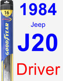 Driver Wiper Blade for 1984 Jeep J20 - Hybrid