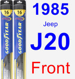 Front Wiper Blade Pack for 1985 Jeep J20 - Hybrid