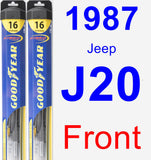 Front Wiper Blade Pack for 1987 Jeep J20 - Hybrid