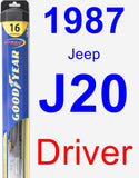 Driver Wiper Blade for 1987 Jeep J20 - Hybrid