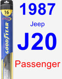 Passenger Wiper Blade for 1987 Jeep J20 - Hybrid