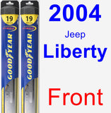 Front Wiper Blade Pack for 2004 Jeep Liberty - Hybrid