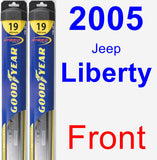 Front Wiper Blade Pack for 2005 Jeep Liberty - Hybrid