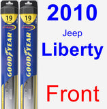 Front Wiper Blade Pack for 2010 Jeep Liberty - Hybrid