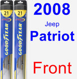 Front Wiper Blade Pack for 2008 Jeep Patriot - Hybrid