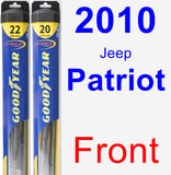 Front Wiper Blade Pack for 2010 Jeep Patriot - Hybrid