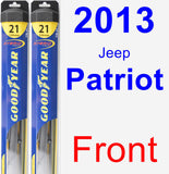 Front Wiper Blade Pack for 2013 Jeep Patriot - Hybrid