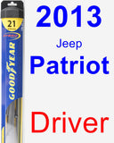 Driver Wiper Blade for 2013 Jeep Patriot - Hybrid