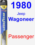 Passenger Wiper Blade for 1980 Jeep Wagoneer - Hybrid