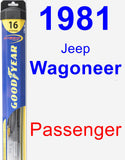 Passenger Wiper Blade for 1981 Jeep Wagoneer - Hybrid