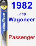 Passenger Wiper Blade for 1982 Jeep Wagoneer - Hybrid