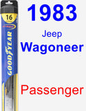 Passenger Wiper Blade for 1983 Jeep Wagoneer - Hybrid