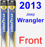 Front Wiper Blade Pack for 2013 Jeep Wrangler - Hybrid