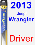 Driver Wiper Blade for 2013 Jeep Wrangler - Hybrid
