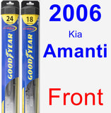 Front Wiper Blade Pack for 2006 Kia Amanti - Hybrid