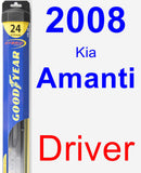 Driver Wiper Blade for 2008 Kia Amanti - Hybrid