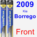 Front Wiper Blade Pack for 2009 Kia Borrego - Hybrid