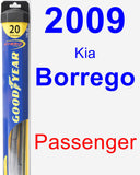 Passenger Wiper Blade for 2009 Kia Borrego - Hybrid