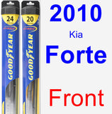 Front Wiper Blade Pack for 2010 Kia Forte - Hybrid