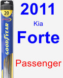 Passenger Wiper Blade for 2011 Kia Forte - Hybrid