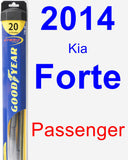 Passenger Wiper Blade for 2014 Kia Forte - Hybrid