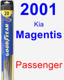 Passenger Wiper Blade for 2001 Kia Magentis - Hybrid