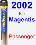 Passenger Wiper Blade for 2002 Kia Magentis - Hybrid