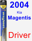 Driver Wiper Blade for 2004 Kia Magentis - Hybrid