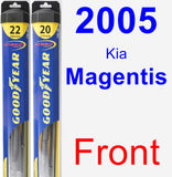 Front Wiper Blade Pack for 2005 Kia Magentis - Hybrid