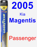 Passenger Wiper Blade for 2005 Kia Magentis - Hybrid