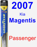 Passenger Wiper Blade for 2007 Kia Magentis - Hybrid