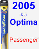 Passenger Wiper Blade for 2005 Kia Optima - Hybrid