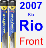 Front Wiper Blade Pack for 2007 Kia Rio - Hybrid