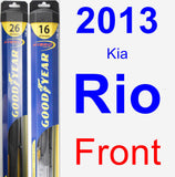 Front Wiper Blade Pack for 2013 Kia Rio - Hybrid