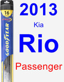 Passenger Wiper Blade for 2013 Kia Rio - Hybrid