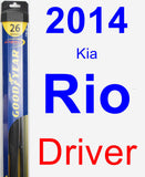 Driver Wiper Blade for 2014 Kia Rio - Hybrid