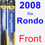 Front Wiper Blade Pack for 2008 Kia Rondo - Hybrid