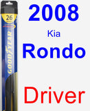 Driver Wiper Blade for 2008 Kia Rondo - Hybrid