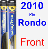 Front Wiper Blade Pack for 2010 Kia Rondo - Hybrid