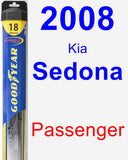 Passenger Wiper Blade for 2008 Kia Sedona - Hybrid