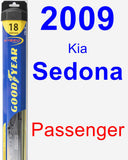 Passenger Wiper Blade for 2009 Kia Sedona - Hybrid