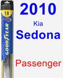 Passenger Wiper Blade for 2010 Kia Sedona - Hybrid