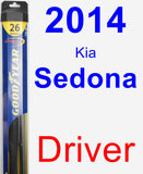 Driver Wiper Blade for 2014 Kia Sedona - Hybrid